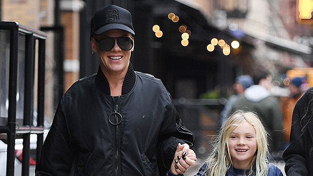 Pink Holds Hands With Lookalike Son Jameson, 6, In NYC: Photos