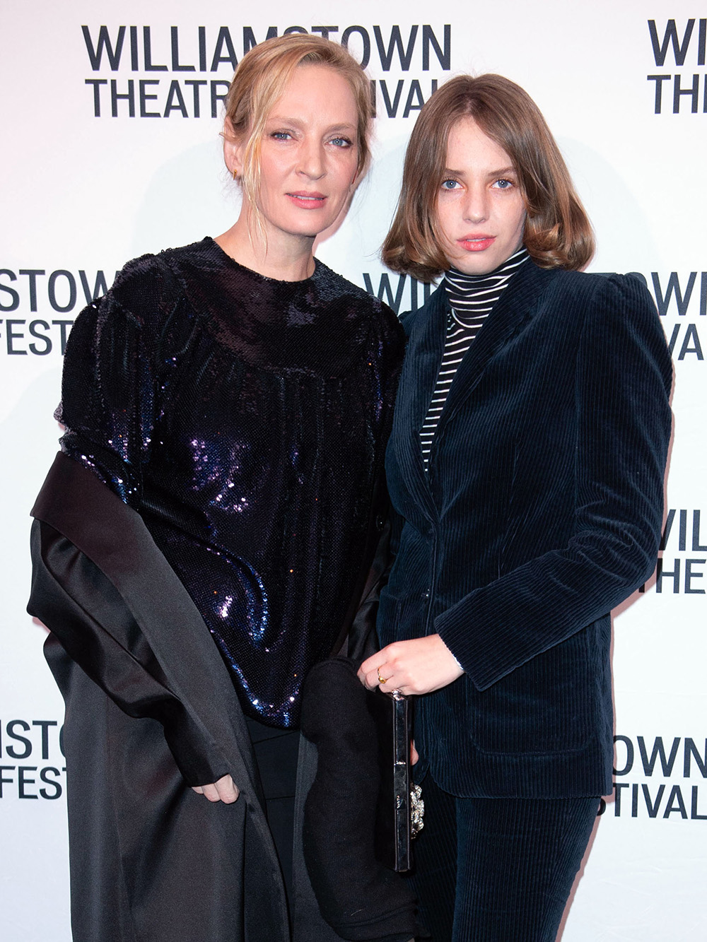 Uma Thurman With Daughter Maya At The Williamstown Theatre Festival Gala In NYC