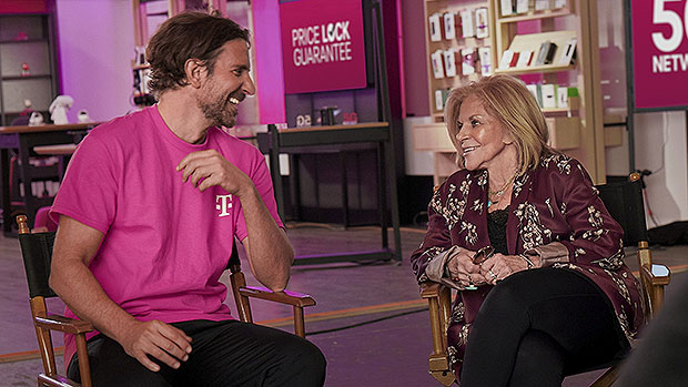 Bradley Cooper Shoots A T-Mobile Super Bowl Ad With His Mother & It Gets Shady Over His Oscars Losses