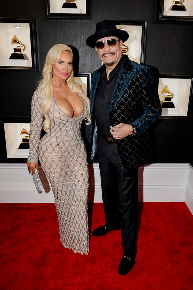 Coco Austin At Grammys 2023: Sheer Plunging Dress – Hollywood Life