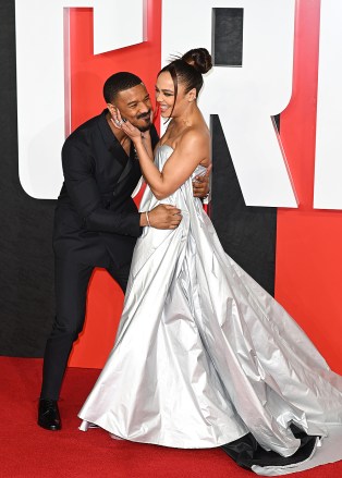 Stars walk the red carpet at the UK premiere of 'Creed III' in Leicester Square, London.Pictured: Michael B. Jordan,Tessa ThompsonRef: SPL5522663 150223 NON-EXCLUSIVEPicture by: Zak Hussein / SplashNews.comSplash News and PicturesUSA: +1 310-525-5808London: +44 (0)20 8126 1009Berlin: +49 175 3764 166photodesk@splashnews.comWorld Rights