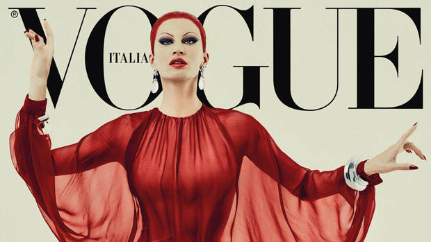Gisele Is Unrecognizable With Slicked Back Red Hair & Heavy Makeup For 1st ‘Vogue’ Cover After Divorce