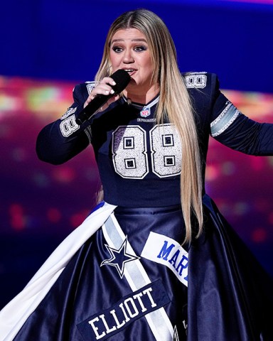 Host, Kelly Clarkson talks during the NFL Honors award show ahead of the Super Bowl 57 football game, in Phoenix
Super Bowl Honors Football, Phoenix, United States - 09 Feb 2023