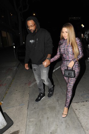 Larsa Pippen, Marcus Jordan at Craig's in West Hollywood for Valentine's dinner. 14 Feb 2023 Pictured: Larsa Pippen, Marcus Jordan at Craig's in West Hollywood for Valentine's dinner on February 14th 20 23. Photo credit: twoeyephotos/MEGA TheMegaAgency.com +1 888 505 6342 (Mega Agency TagID: MEGA943118_007.jpg) [Photo via Mega Agency]