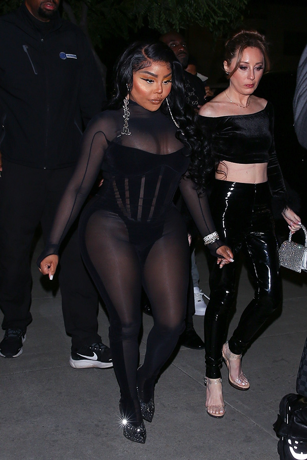 Lil Kim Rocks Sheer Black Jumpsuit At Grammy Awards AfterParty