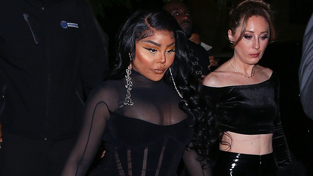 Lil Kim Rocks Sheer Black Jumpsuit As She Heads To Grammys After-Party