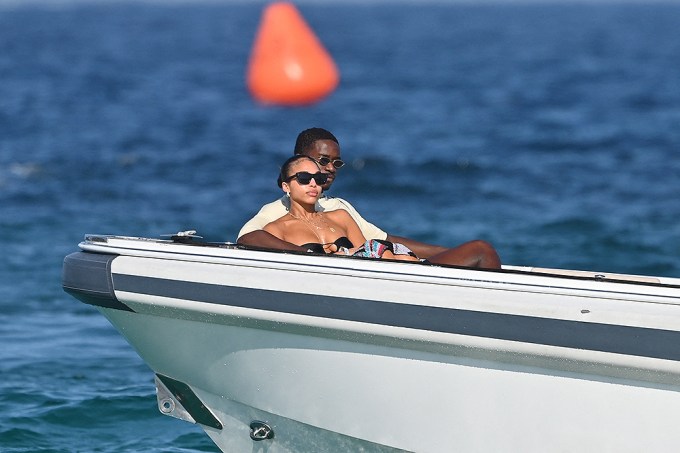 Lori and Damson on their boat