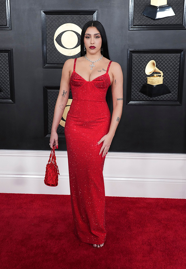 Lourdes Leon Channels Mom Madonna With Cone Bra Red Dress at Grammys 2023:  Photo 4889522, 2023 Grammys, Grammys, Lourdes Leon, Madonna Photos