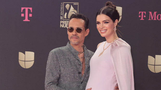 Marc Anthony Holds Nadia Ferreira’s Baby Bump As They Hit Red Carpet In Miami: Photos