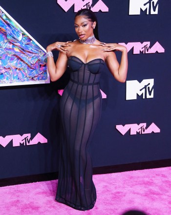 Megan Thee Stallion attends the 2023 MTV Video Music Awards at the Prudential Center in New Jersey on September 12, 2023.
MTV Video Music Awards 2023 - Arrivals - NJ, New York City, United States - 12 Sep 2023
