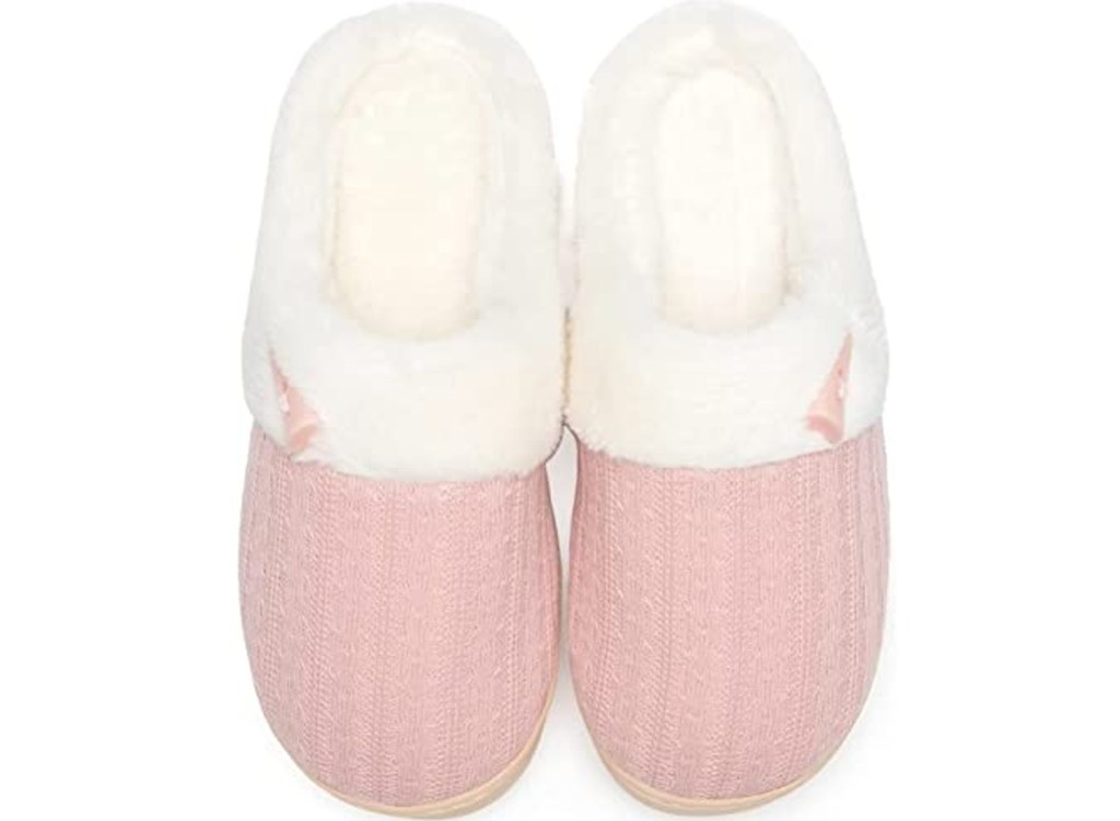 Fuzzy Memory Foam House Slippers