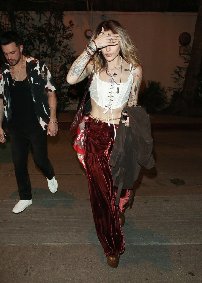 Paris Jackson attends a Grammy party at a private residence in LA