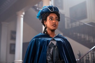 Queen Charlotte: A Bridgerton Story. Arsema Thomas as Young Agatha Danbury in episode 105 of Queen Charlotte: A Bridgerton Story. Cr. Nick Wall/Netflix © 2023