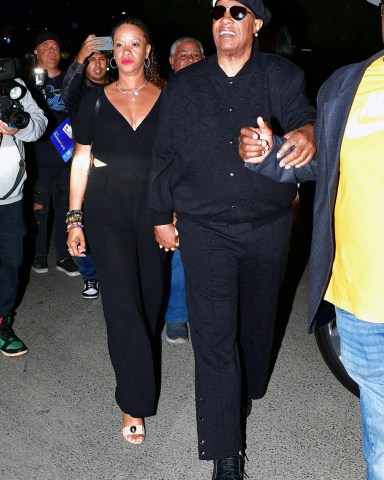 Los Angeles, CA - Legendary musician Stevie Wonder graces the celebration, arriving in style to his daughter Sophia's birthday bash held at Catch Steak in West Hollywood. Pictured: Stevie Wonder, Sophia Morris BACKGRID USA 14 JULY 2023 USA: +1 310 798 9111 / usasales@backgrid.com UK: +44 208 344 2007 / uksales@backgrid.com *UK Clients - Pictures Containing Children Please Pixelate Face Prior To Publication*