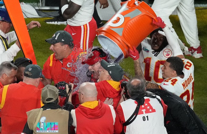 Andy Reid Gets Soaked