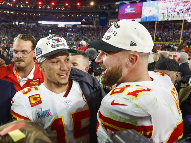 Kansas City Super Bowl 57 championship victory shirts, hats on