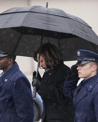 Vice President Kamala Harris arrives to the airport before attending the funeral service for Tyre Nichols, in Memphis, Tenn. Nichols was beaten by Memphis police officers, and later died from his injuries
Tyre Nichols Funeral, Memphis, United States - 01 Feb 2023