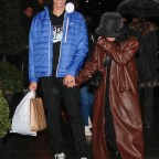 Vanessa Hudgens and Cole Tucker arriving at their hotel in Paris