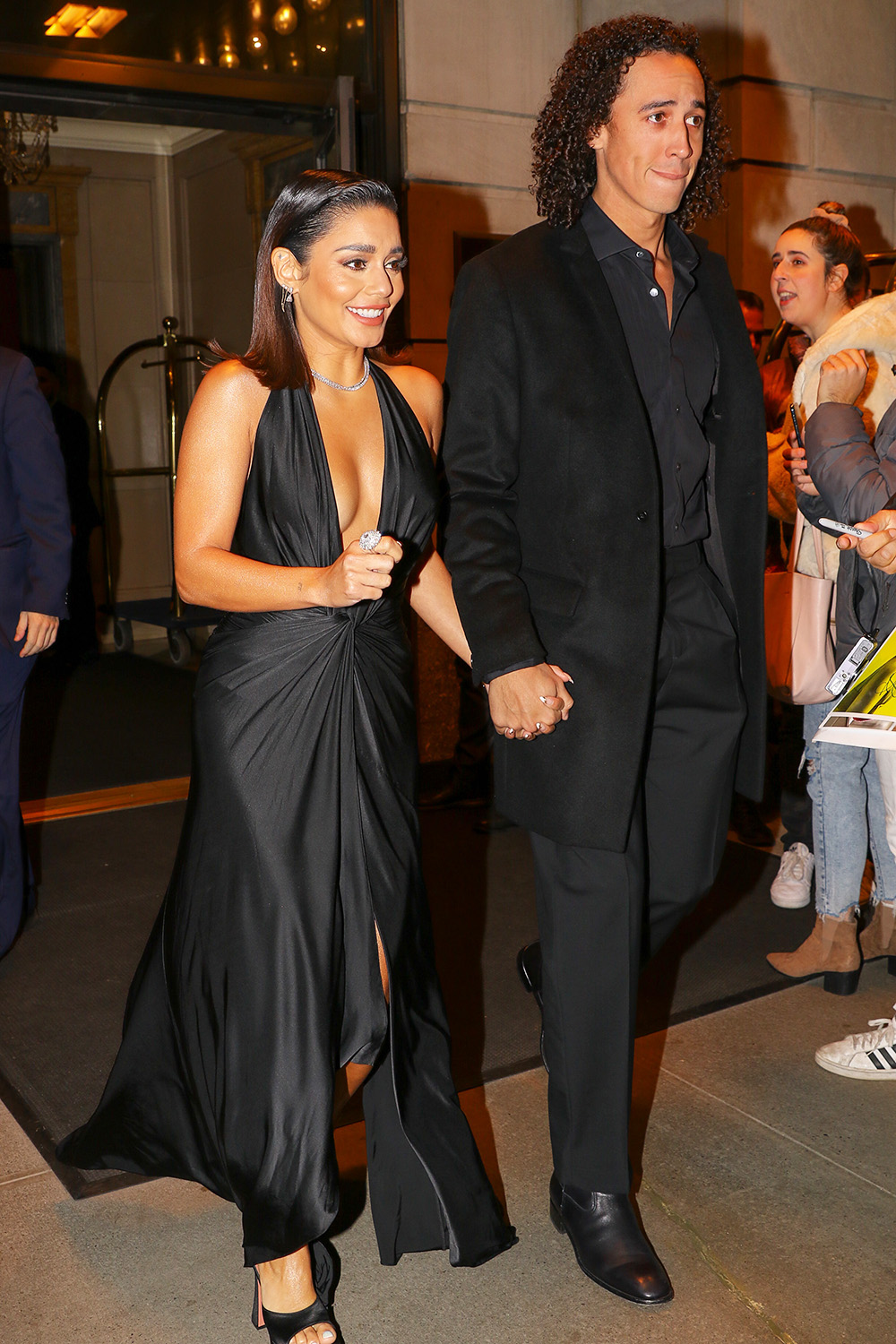 Vanessa Hudgens and boyfriend Cole Tucker were spotted leaving The Ritz-Carlton Hotel in New York City On Nov 15, 2021