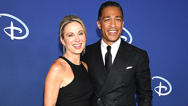 Amy Robach & T. J. Holmes Smile As They Link Arms After Speculation Her Divorce Is Finalized: Photos