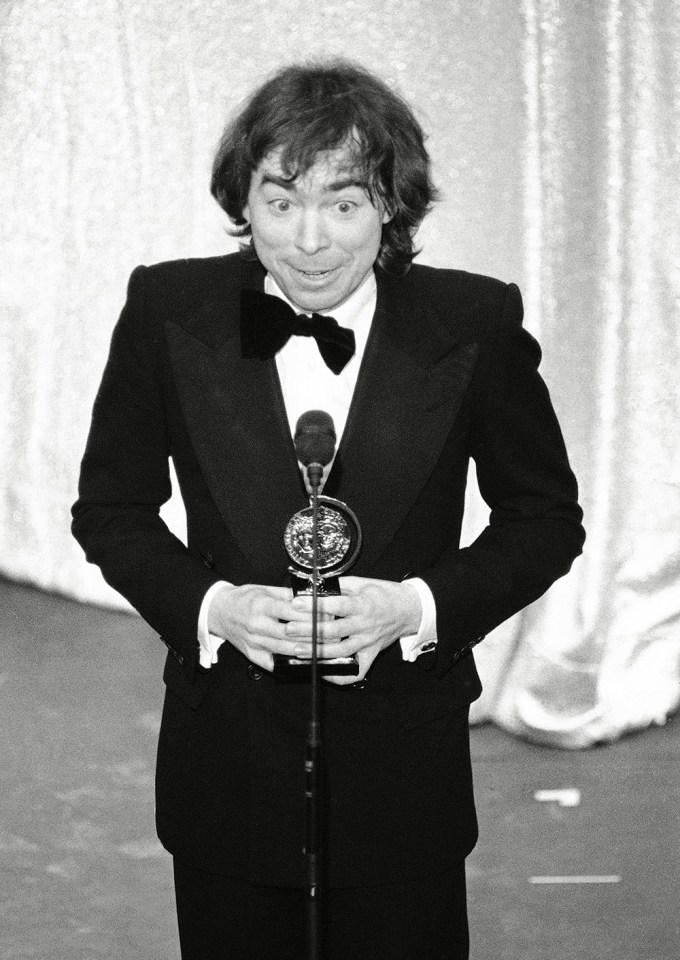 Andrew Lloyd Webber Accepting a Tony Award