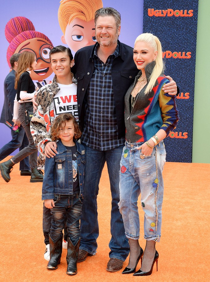 Blake Shelton With Gwen Stefani & Her Kids