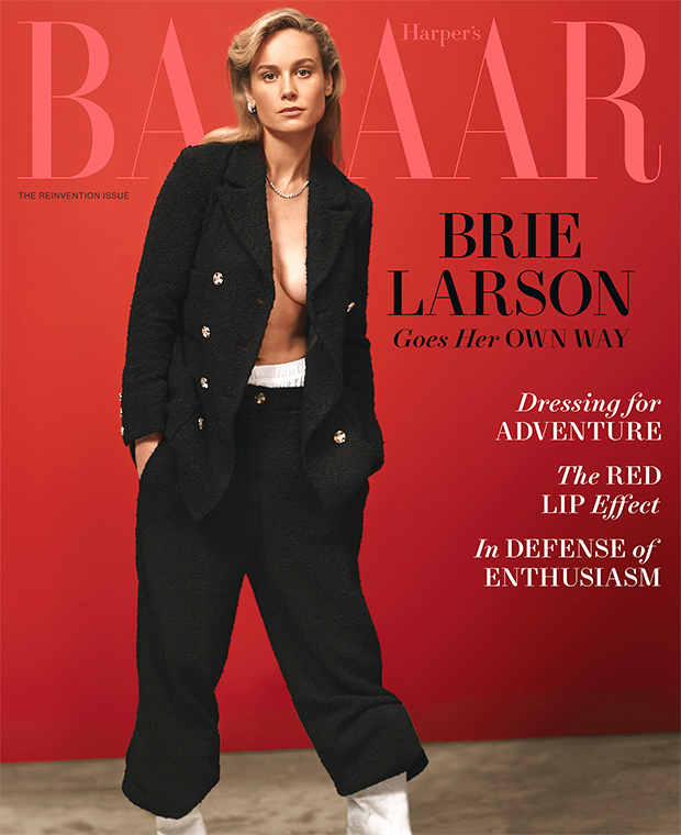 Brie Larson HARPERS BAZAARS APRIL cover embed 1