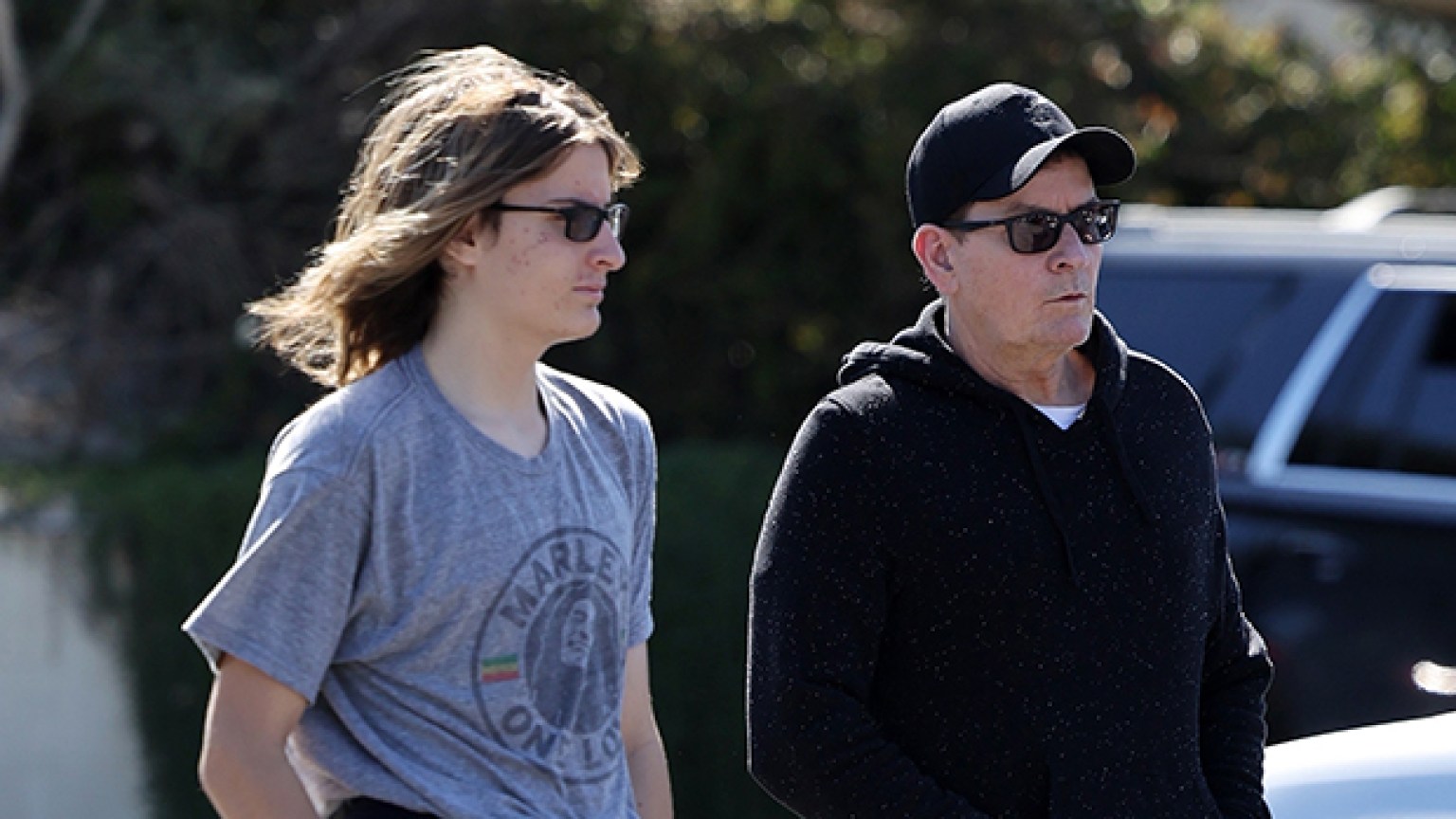 Charlie Sheen’s Sons, Max & Bob, Are As Tall As Him During Rare Outing