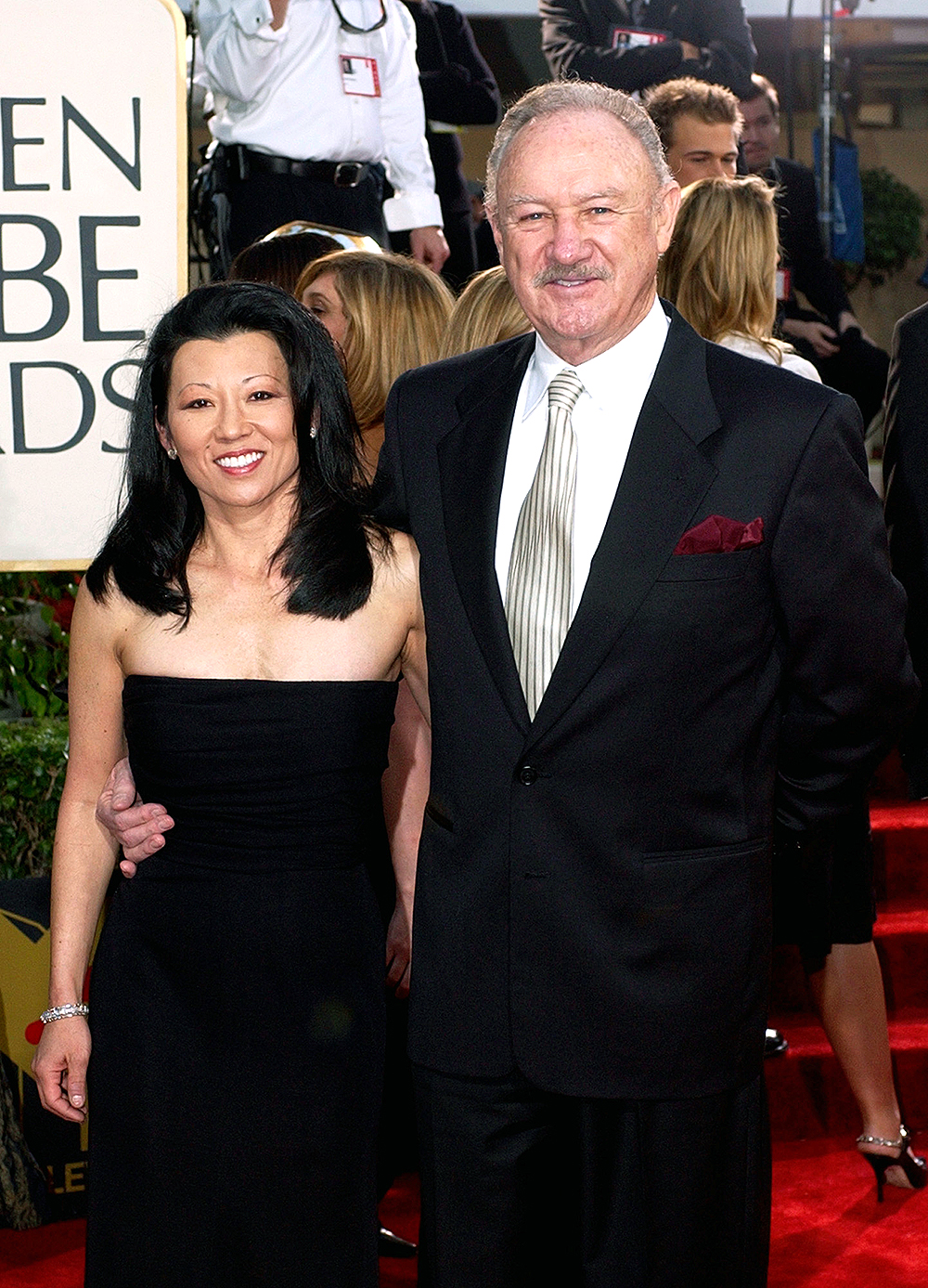 HACKMAN ARAKAWA Actor Gene Hackman arrives with his wife, Betsy Arakawa, for the 60th Annual Golden Globe Awards in Beverly Hills, Calif., where he will receive the Hollywood Foreign Press Association's Cecil B deMille Award for outstanding contributions to the world of entertainmentGOLDEN GLOBES, BEVERLY HILLS, USA
