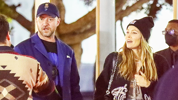 Justin Timberlake and Jessica Biel smile at SZA concert