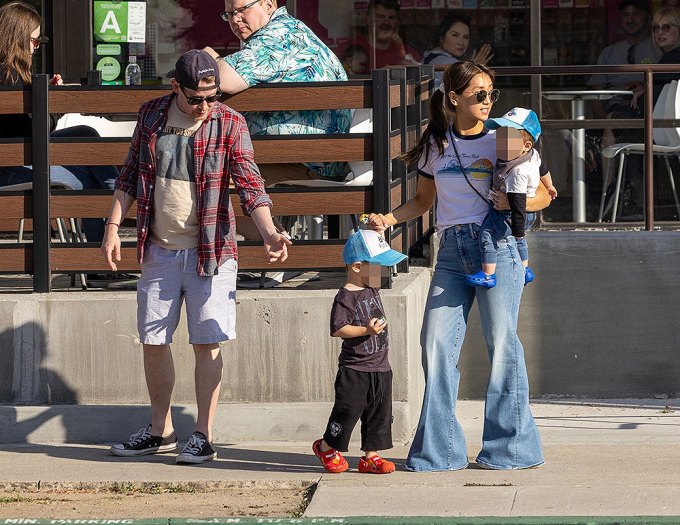 Macaulay Culkin & his family during an outing