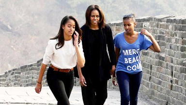 Michelle, Sasha, and Malia Obama