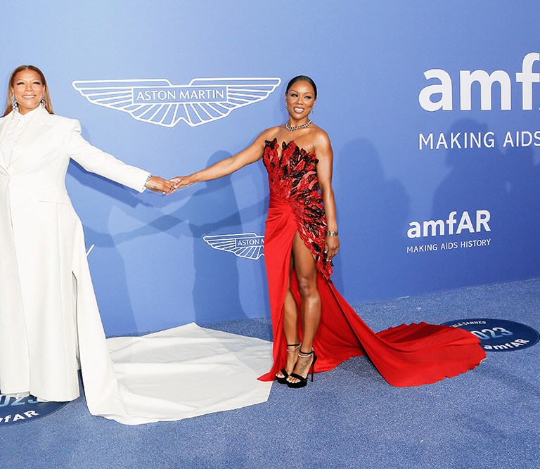 Queen Latifah & Partner Eboni Nichols Hold Hands At AmfAR Gala: Photos ...