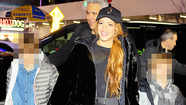 Shakira Holds Hands With Kids Milan, 10, & Sasha, 8 In NYC: Photos