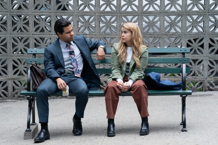 Up Here -- “Signs” - Episode 103 -- As she takes the next steps in her creative journey, Lindsay is sent in search of answers to a vexing question, while Miguel grapples with an impossible task of his own Miguel (Carlos Valdes) and Lindsey (Mae Whitman), shown. (Photo by: Patrick Harbron/Hulu)