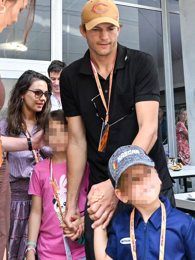Ashton Kutcher ve Mila Kunis çocuklarla birlikte