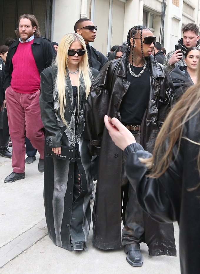 Avril Lavigne & Tyga attend the Y/Project show