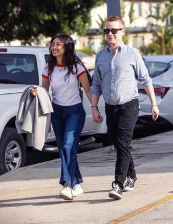 Los Angeles, CA  - *EXCLUSIVE*  - Happy couple Macaulay Culkin and Brenda Song hold hands as they take a romantic stroll around their Los Angeles home.Pictured: Brenda Song, Macaulay CulkinBACKGRID USA 25 APRIL 2023 USA: +1 310 798 9111 / usasales@backgrid.comUK: +44 208 344 2007 / uksales@backgrid.com*UK Clients - Pictures Containing ChildrenPlease Pixelate Face Prior To Publication*