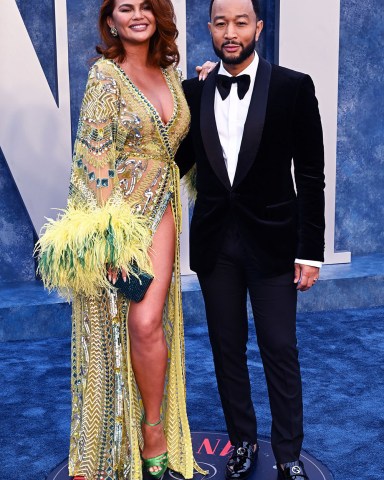 Chrissy Teigen and John Legend
Vanity Fair Oscar Party, Arrivals, Los Angeles, California, USA - 12 Mar 2023