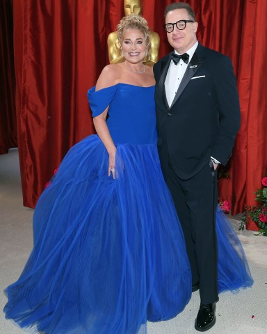 (L-R) Jeanne Moore and Brendan Fraser
95th Annual Academy Awards, Roaming Arrivals, Los Angeles, California, USA - 12 Mar 2023