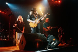 Johnny Van Zant, Gary Rossington and Ed King
Lynyrd Skynyrd in concert at the Capital Centre, Landover, Maryland, USA - 21 Sep 1995