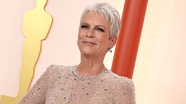 Jamie Lee Curtis At Oscars 2023: See Her Sparkly Tan Dress – Hollywood Life