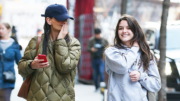 Suri Cruise, 16, was almost as tall as her mom Katie Holmes, 44, as they rocked a pair of slacks in New York.