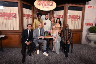 Enrique Arce, Jodie Turner-Smith, Mark Strong, Adam Sandler, Jennifer Aniston, Mélanie Laurent, Kuhoo Verma and Dr. John Kani
'Murder Mystery 2' film premiere, Los Angeles, California, USA - 28 Mar 2023