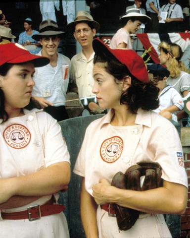 Editorial use only. No book cover usage.Mandatory Credit: Photo by Moviestore/Shutterstock (1548820a)A League Of Their Own, Rosie O'donnell, MadonnaFilm and Television
