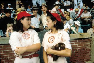 Editorial use only. No book cover usage.Mandatory Credit: Photo by Moviestore/Shutterstock (1548820a)A League Of Their Own, Rosie O'donnell, MadonnaFilm and Television