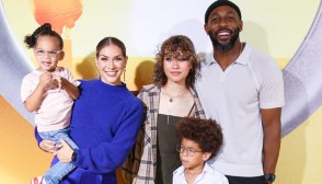 Stephen Boss and Allison Holker with kids