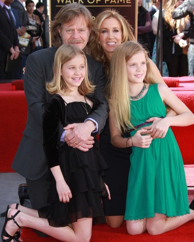 William H Macy and Felicity Huffman with daughters Sophia and Georgia
Felicity Huffman and William H Macy honored with star on The Hollywood Walk Of Fame, Los Angeles, America - 07 Mar 2012