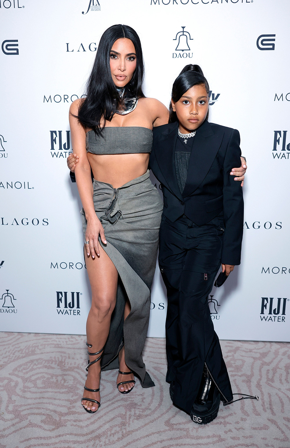 BEVERLY HILLS, CALIFORNIA - APRIL 23: (L-R) Kim Kardashian and North West attend The Daily Front Row's Seventh Annual Fashion Los Angeles Awards at The Beverly Hills Hotel on April 23, 2023 in Beverly Hills, California. (Photo by Stefanie Keenan/Getty Images for Daily Front Row)