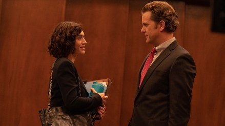 Lizzy Caplan as Alex Forrest and Joshua Jackson as Dan Gallagher in Fatal Attraction streaming on Paramount+ 2022. Photo credit: Monty Brinton/Paramount+
